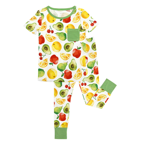 Short Sleeve Pjs with Pocket Soft Long pants Pajamas Set