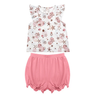 Kids Sleeveless Ruffle With Short Pants Outfits