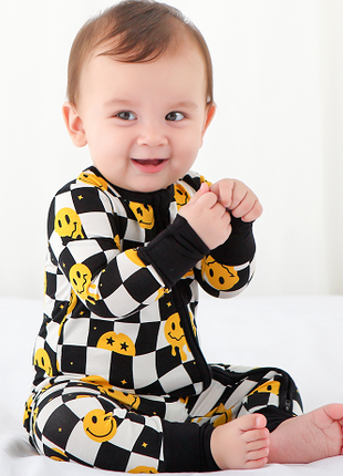 Baby Boy Long Sleeve Footless Romper