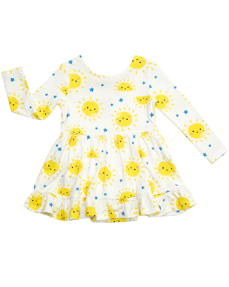 Long Sleeve Pomper Dress for Baby Girl