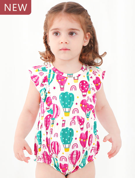 Girls Hot Air Balloon Sleeveless Bodysuit