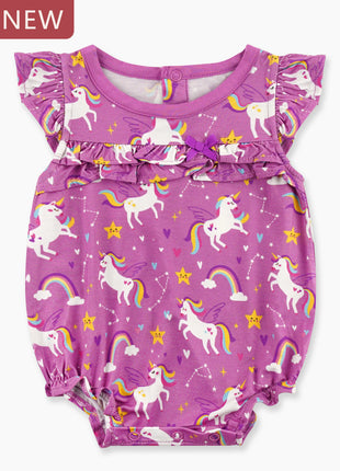 Baby Girl Little Unicorn Purple Bodysuit