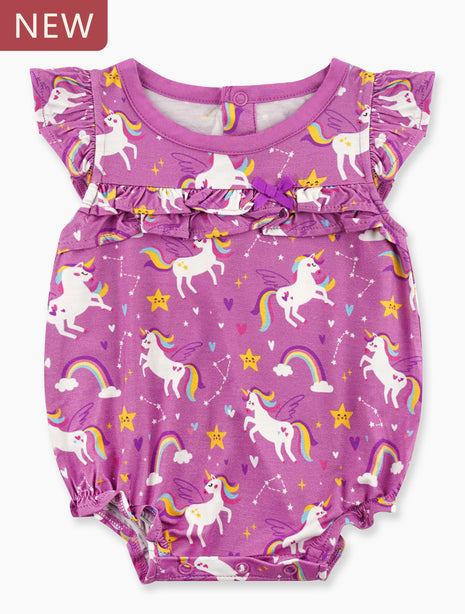 Baby Girl Little Unicorn Purple Bodysuit