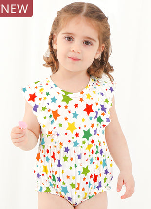 Colorful Five-Pointed Star Printed Undershirt