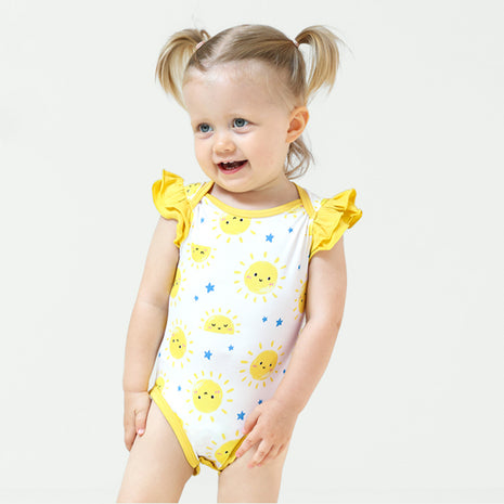 Baby Girl Bodysuit Newborn Ruffle Sleeveless Jumpsuit