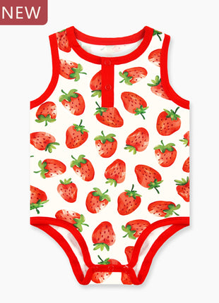 Strawberry Sleeveless Bodysuit