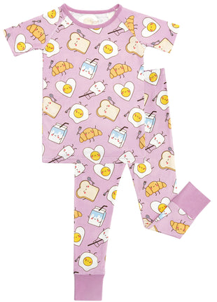 Kids Short Sleeve Long Pants Pajama Set