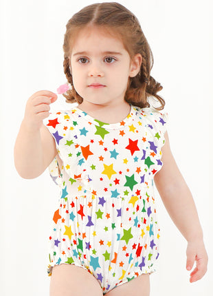 Colorful Five-Pointed Star Printed Undershirt