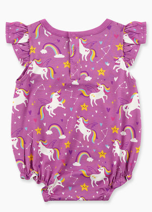 Baby Girl Little Unicorn Purple Bodysuit