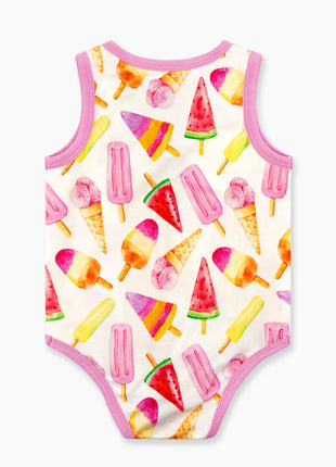 Summer Ice Cream Sleeveless Bodysuit