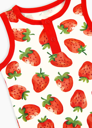 Strawberry Sleeveless Bodysuit