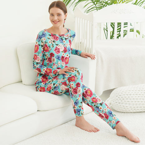 Women Matching Family Long Sleeve Pajama Set