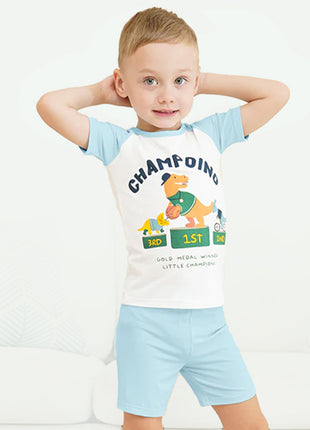 Kids Boy Short Sleeve and Pants Pajama Set