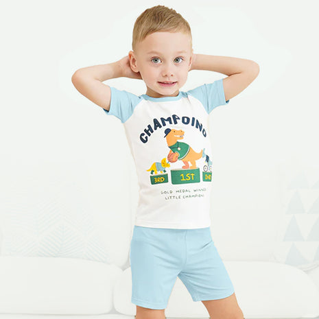 Kids Boy Short Sleeve and Pants Pajama Set