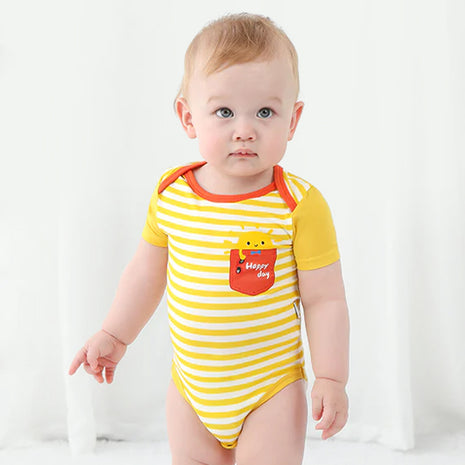 3-Pack Baby Boys Bodysuit Short Sleeve Rompers