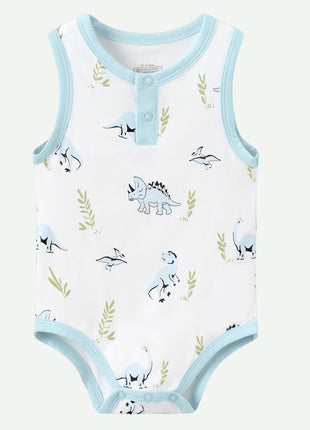 Wholesale Baby Dinosaur Sleeves Bodysuit