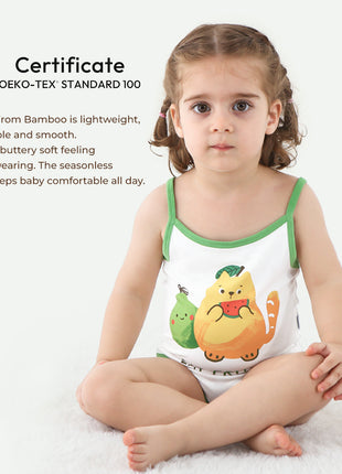 Baby 3-Piece Fruit-Themed Strap Bodysuit