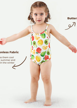 Baby 3-Piece Fruit-Themed Strap Bodysuit