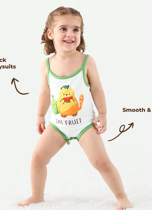 Baby 3-Piece Fruit-Themed Strap Bodysuit