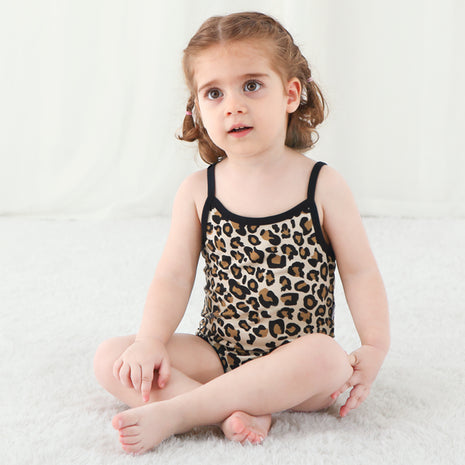 3-Pack leopard Print Sleeveless Bodysuits