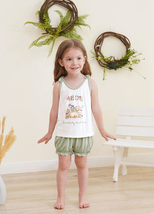 Kids Summer Sleeveless Tank Top Outfit Set