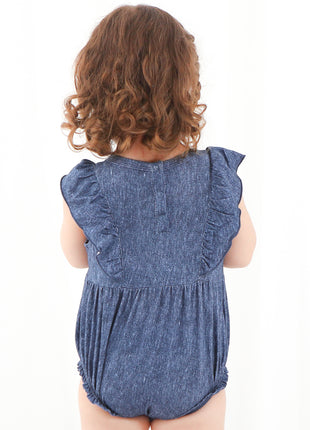 Denim Color Bamboo Fiber Fabric Bodysuit