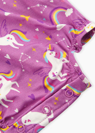 Baby Girl Little Unicorn Purple Bodysuit