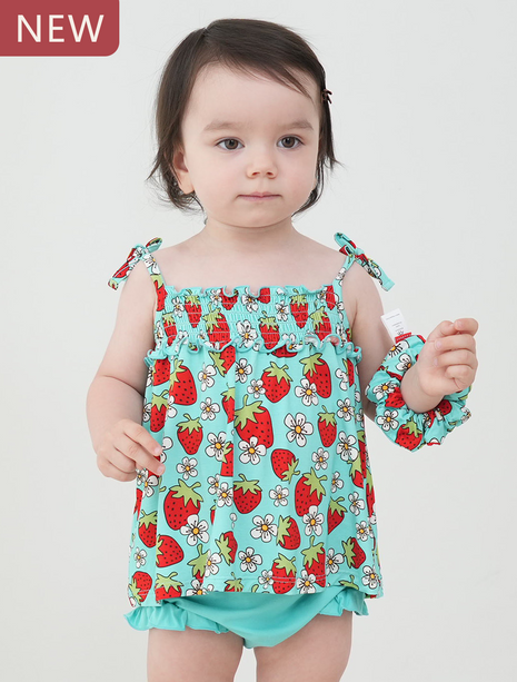 Adjustable Shoulder Strap Strawberries Bodysuit