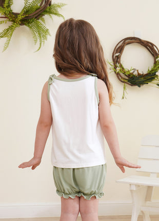 Kids Summer Sleeveless Tank Top Outfit Set