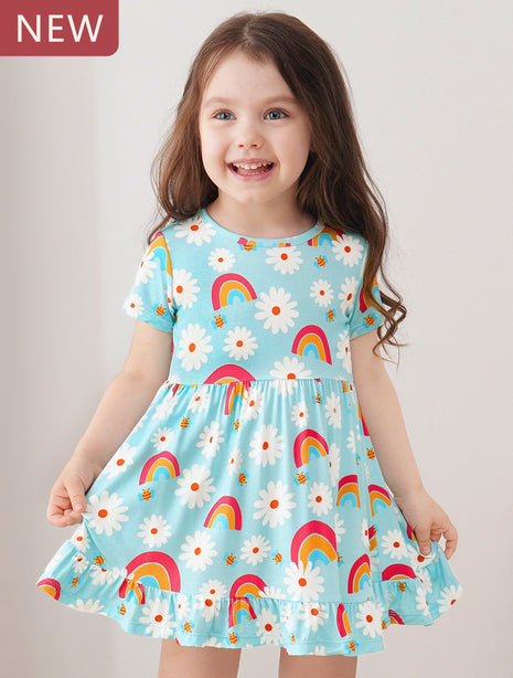 Toddler Girls Short Sleeve Summer Dress