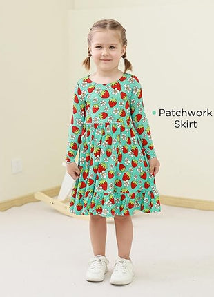 Girl Back Hollow Strawberry Field Dress