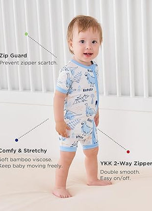 Baby Boys Soft Comfy Infant Short Sleeve Romper