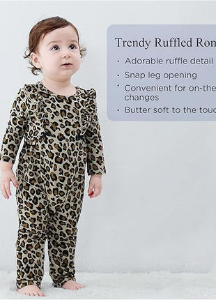 Girl Cute Leopard Tan Long Sleeve Outfit