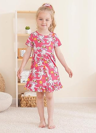 Toddler Girls Short Sleeve Summer Dress