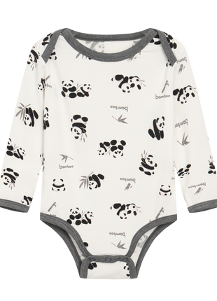 Baby Boy 3 Pack Panda Bodysuits with Long Pants