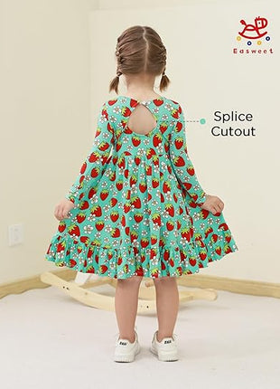 Girl Back Hollow Strawberry Field Dress