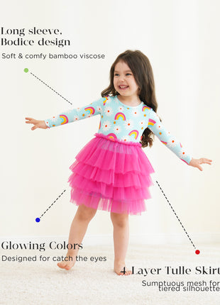 Toddler Girl Tulle Dress Long Sleeve Tutu Outfits