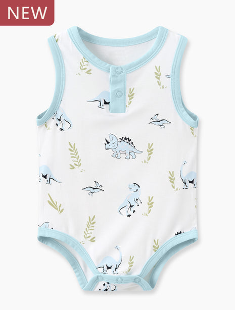 Wholesale Baby Dinosaur Sleeves Bodysuit