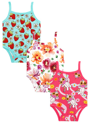 Baby Girl 3-Pack Sleeveless and Camisole Bodysuit