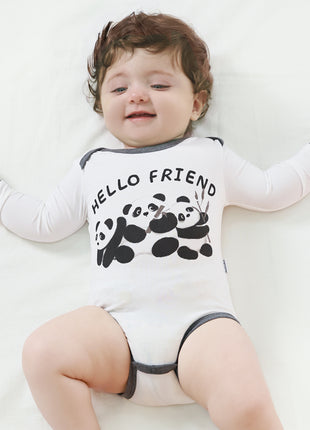 Baby Boy 3 Pack Panda Bodysuits with Long Pants